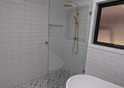 Brushed Brass Shower Screens