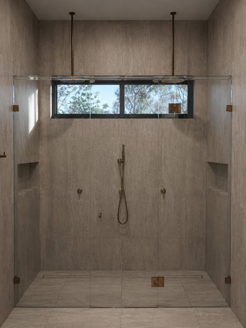 Starphire low iron frameless shower screen installed in an Eltham bathroom