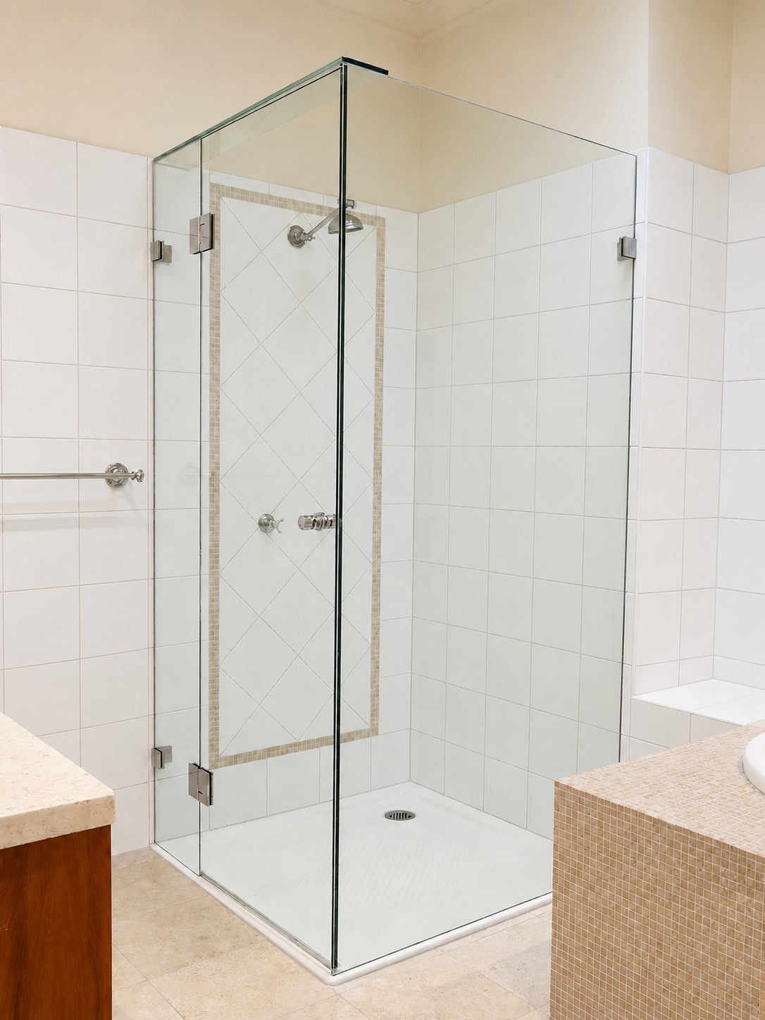 New 10mm frameless shower screen after replacement in Avondale Heights bathroom
